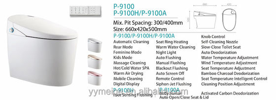 Απολαύστε την απόλυτη άνεση με μοντέρνο σχεδιασμό Eco Smart Automatic Intelligent Toilet Θερματικό κάθισμα και στεγνωτήρα θερμού αέρα